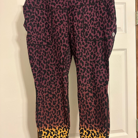 torrid Pants - Torrid Leggings with Purple and Yellow Leopard Print